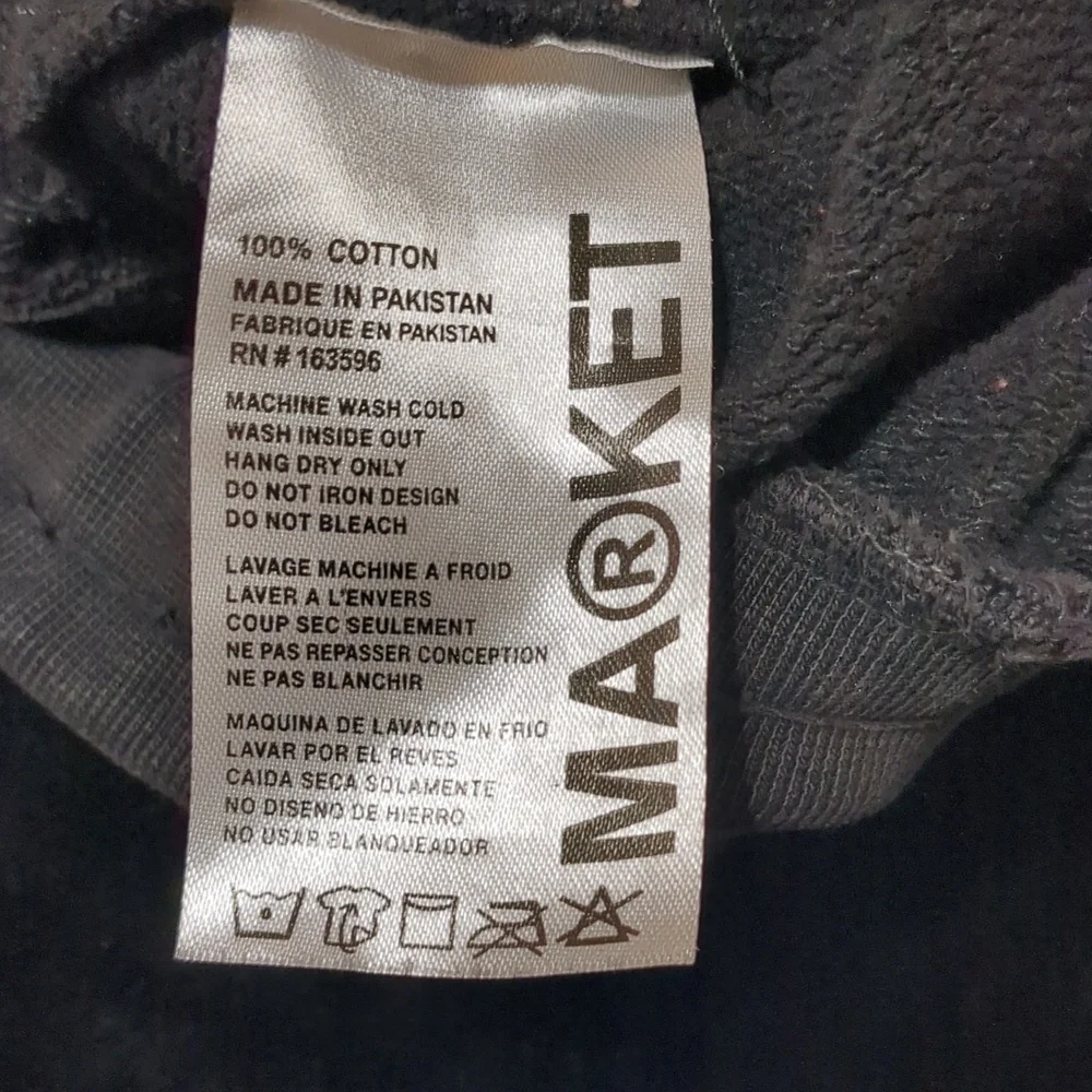 Market Fleece Cotton Shorts  Black size Men's Large
